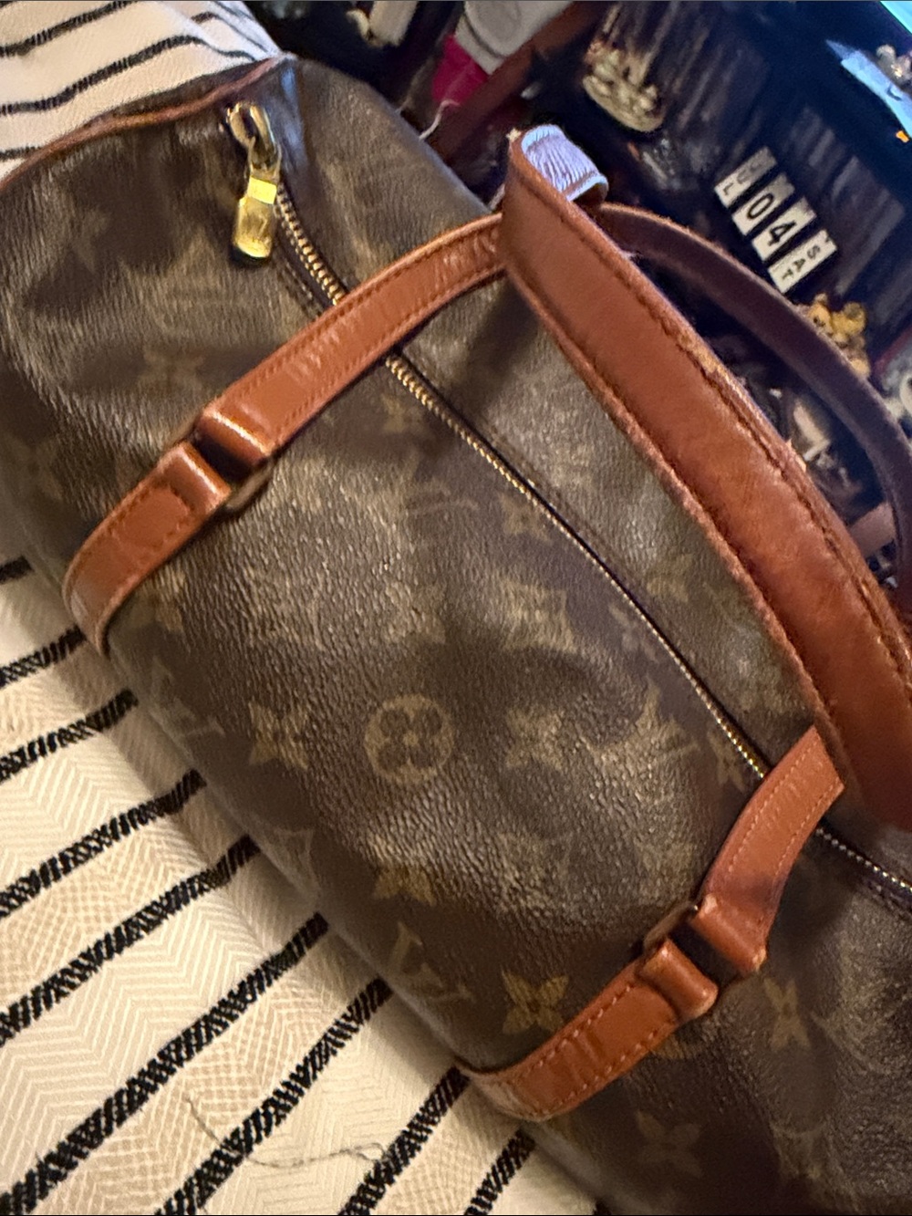 Louis Vuitton Monogram Barrel Bag in Brown and Tan